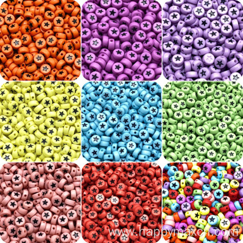 4*7mm colored cheap acrylic aquabeads star beads